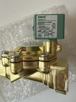 ASCO SCE238D008EMO.24/DC - 청동체, EPDM, G1/2, 2/2 NC, 시리즈 238 소레노이드 밸브 파일럿 작동 파일럿에 탑재