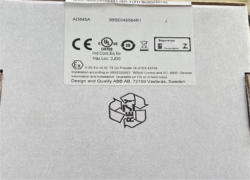 ABB AO845A 3BSE045584R1 아날로그 출력 불필요한 또는 단일 4..20ma