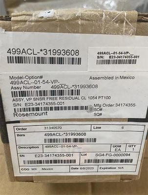 에머슨 로즈마운트 PH 센서 499ACL-01-54-VP 499ACL 자유 염소 센서