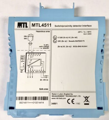 MTL4511 MTL 기기 스위치/근접 감지기 인터페이스 1채널, 선 결함 감지