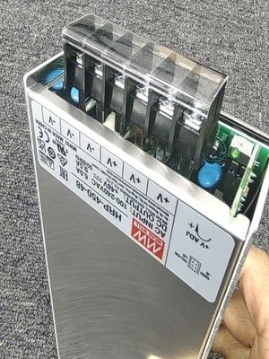 평균 웰 HRP-450-48 48Vdc 9.5A PFC 전원 공급 8 아날로그 출력 컴팩트 100mm x 100mm x 100mm 크기