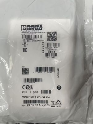피닉스 MINI MCR-2-UNI-UI-2UI 신호 증폭기 파일럿 압력 1.5... 8 바 제품 포트 타입 G1/8