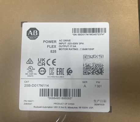 Allen-Bradley 25B-D017N114 가변 주파수 드라이브, ± 10V 0…20 mA 출력 범위, 1.4 GHz 프로세서 속도
