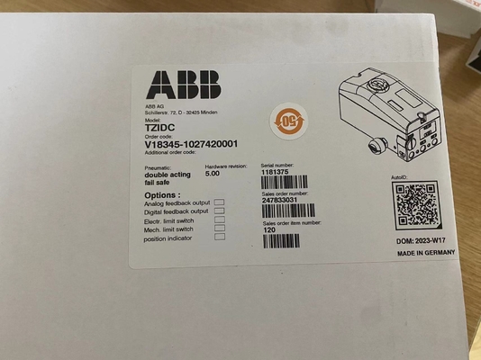 ABB V18345-1027420001 ATEX 인증을 가진 전기 공기 위치기