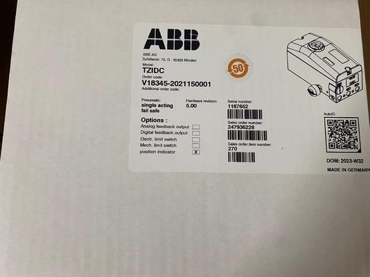 ABB V18345 밸브 포지셔너, 4-20mA 출력, IP67 등급