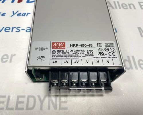 평균 웰 HRP-450-48 48Vdc 9.5A PFC 전원 공급 8 아날로그 출력 컴팩트 100mm x 100mm x 100mm 크기