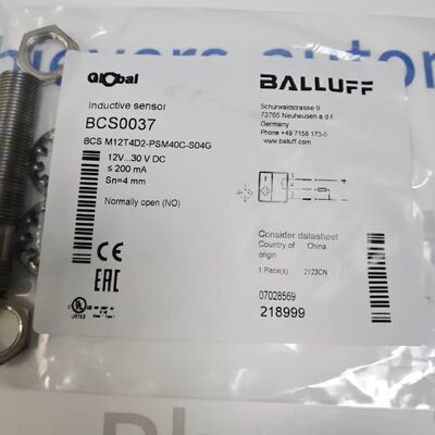 BALLUFF BCS M12T4D2-PSM40C-S04G 용량 근접 센서
