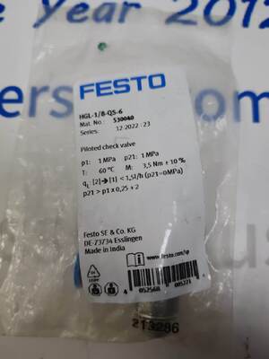 Festo HGL-1/8-QS-6 조종식 체크 밸브
