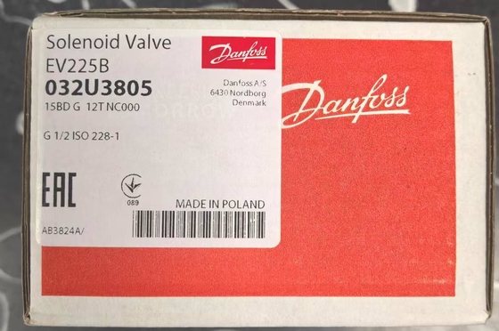 댄포스 소레노이드 밸브, EV225B, 기능: NC, G, 1/2, 3m3/h, PTFE 032U3805
